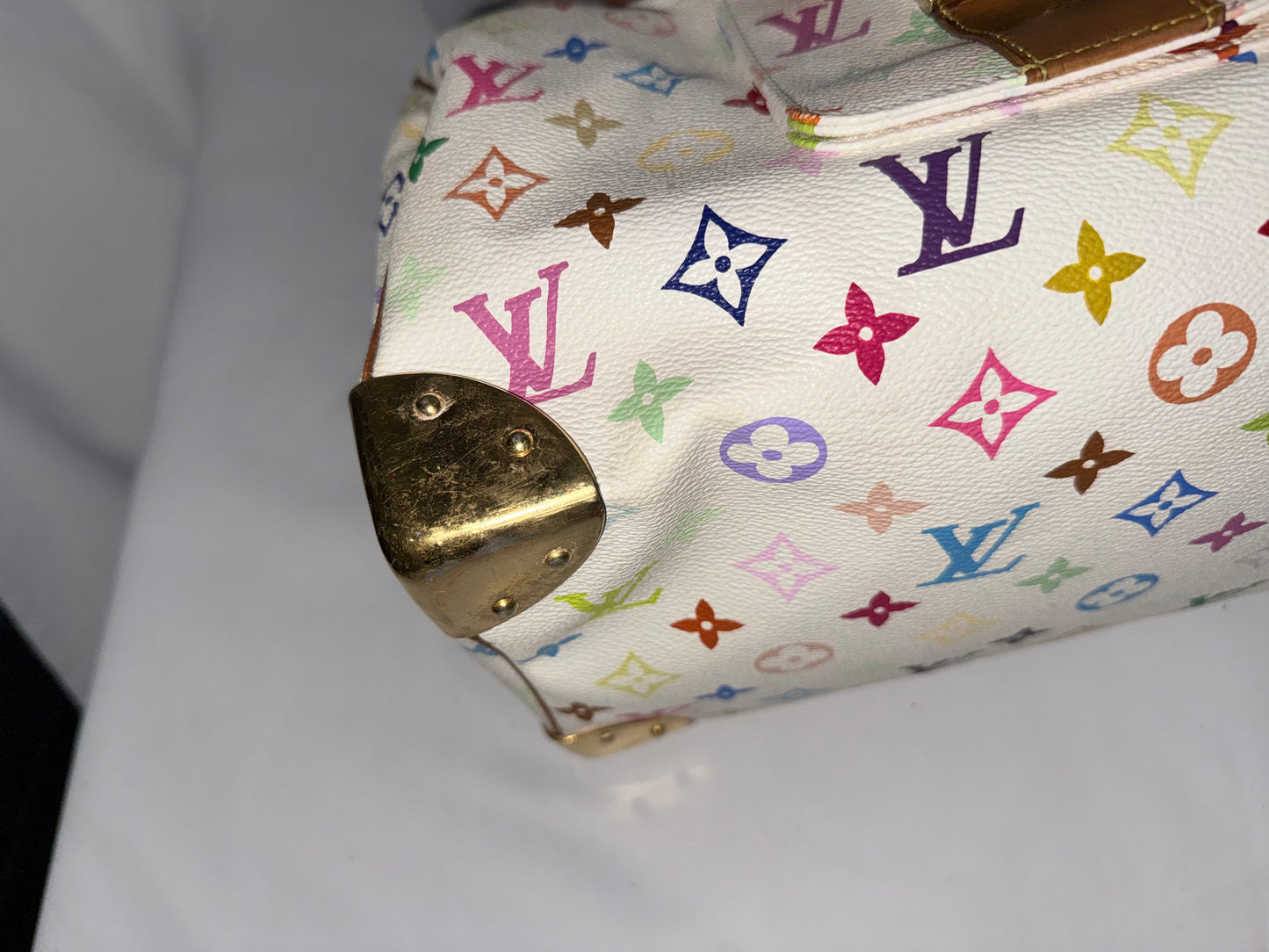 Louis Vuitton Multiple Color Murakami White Speedy 30
