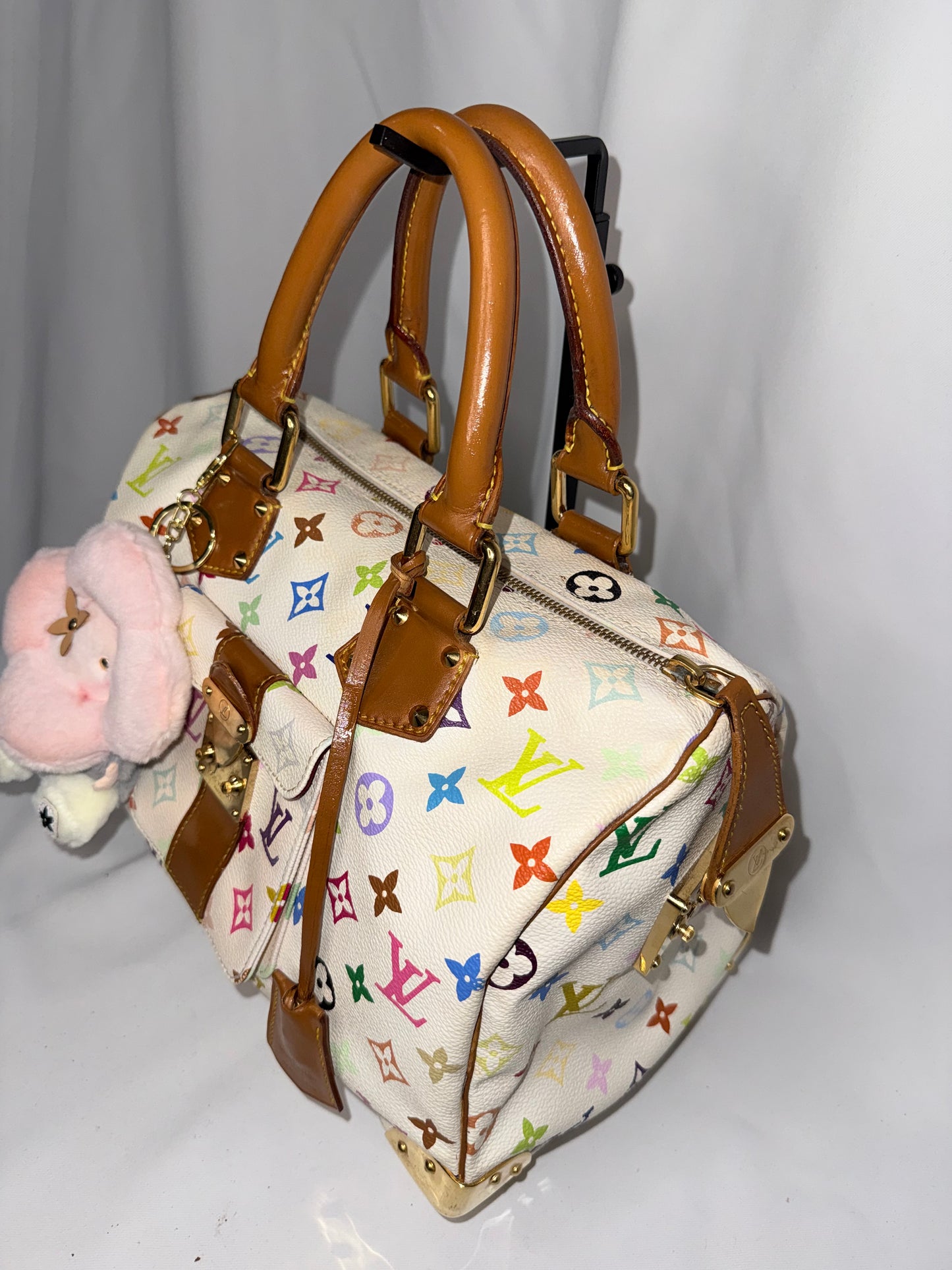 Louis Vuitton Multiple Color Murakami White Speedy 30