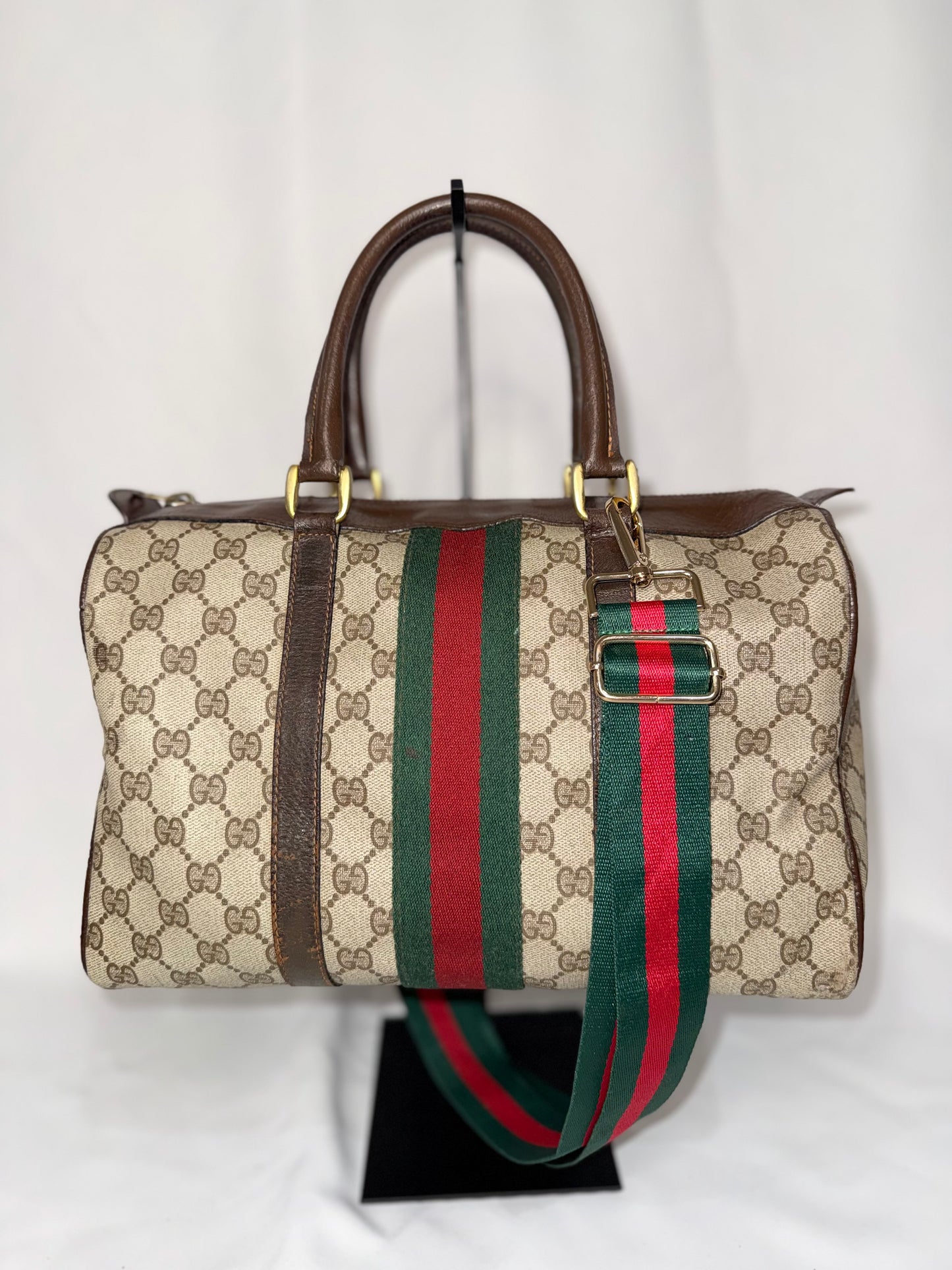 Gucci GG Monogram Sherryline Boston 30 Duffle Bag