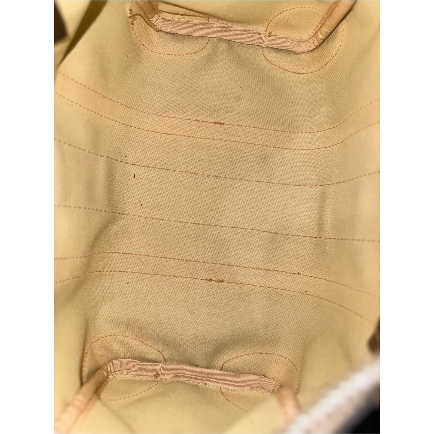 Gucci Beige GG Supreme Canvas Duffel 35 with Brown Trim and Green/Red Web