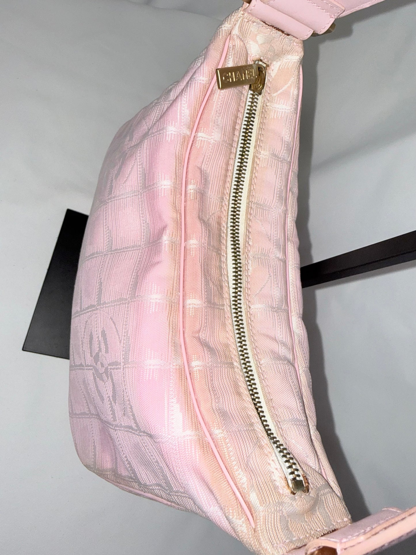 Chanel Light Pink Travel Line Mini
Hobo Shoulder Bag