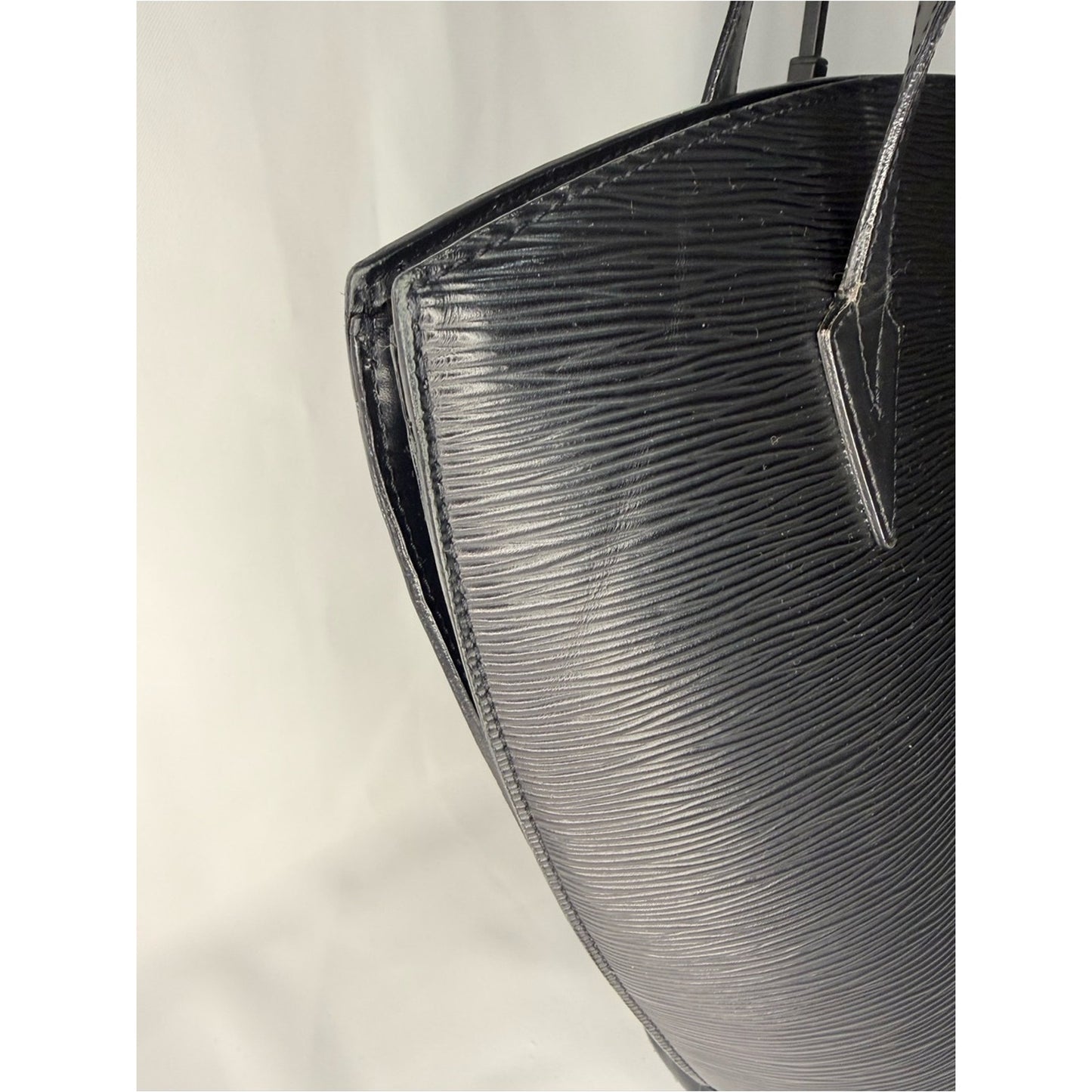 LOUIS VUITTON Black Epi Saint Jacques leather tote