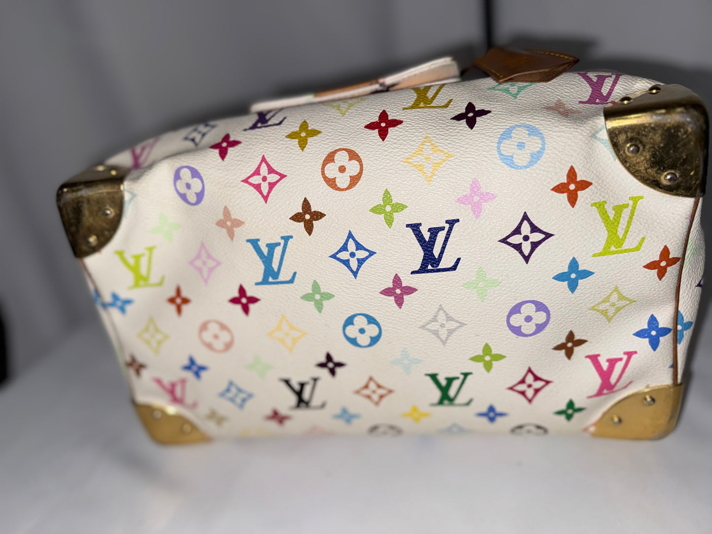 Louis Vuitton Multiple Color Murakami White Speedy 30