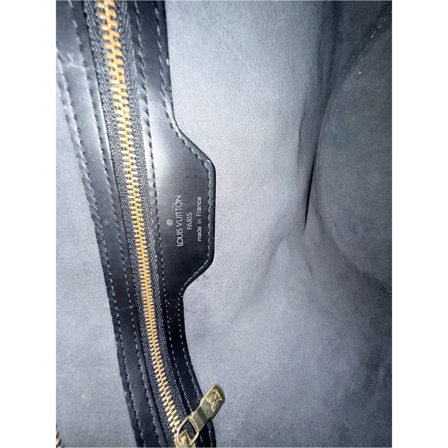 LOUIS VUITTON Black Epi Saint Jacques leather tote
