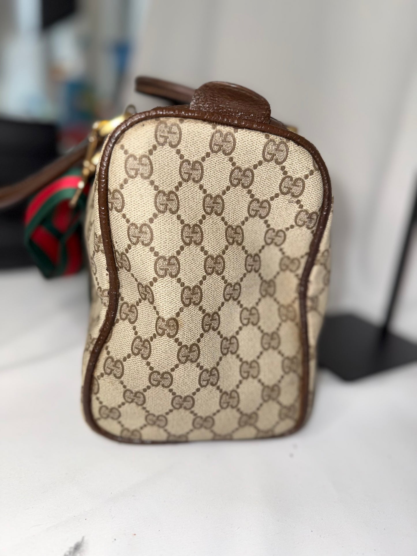 Gucci GG Monogram Sherryline Boston 30 Duffle Bag