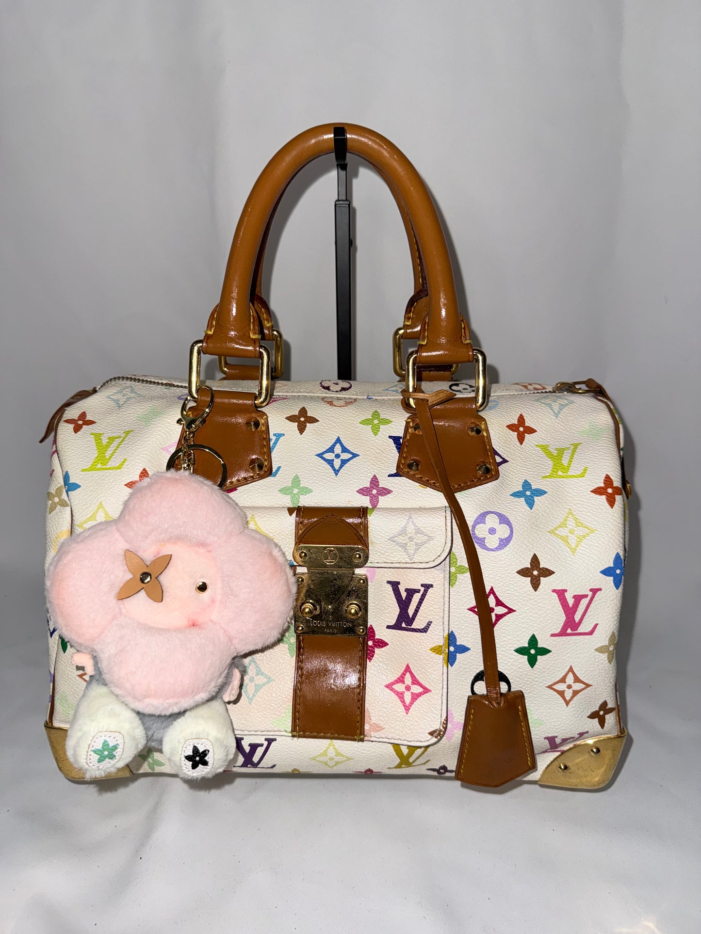 Louis Vuitton Multiple Color Murakami White Speedy 30