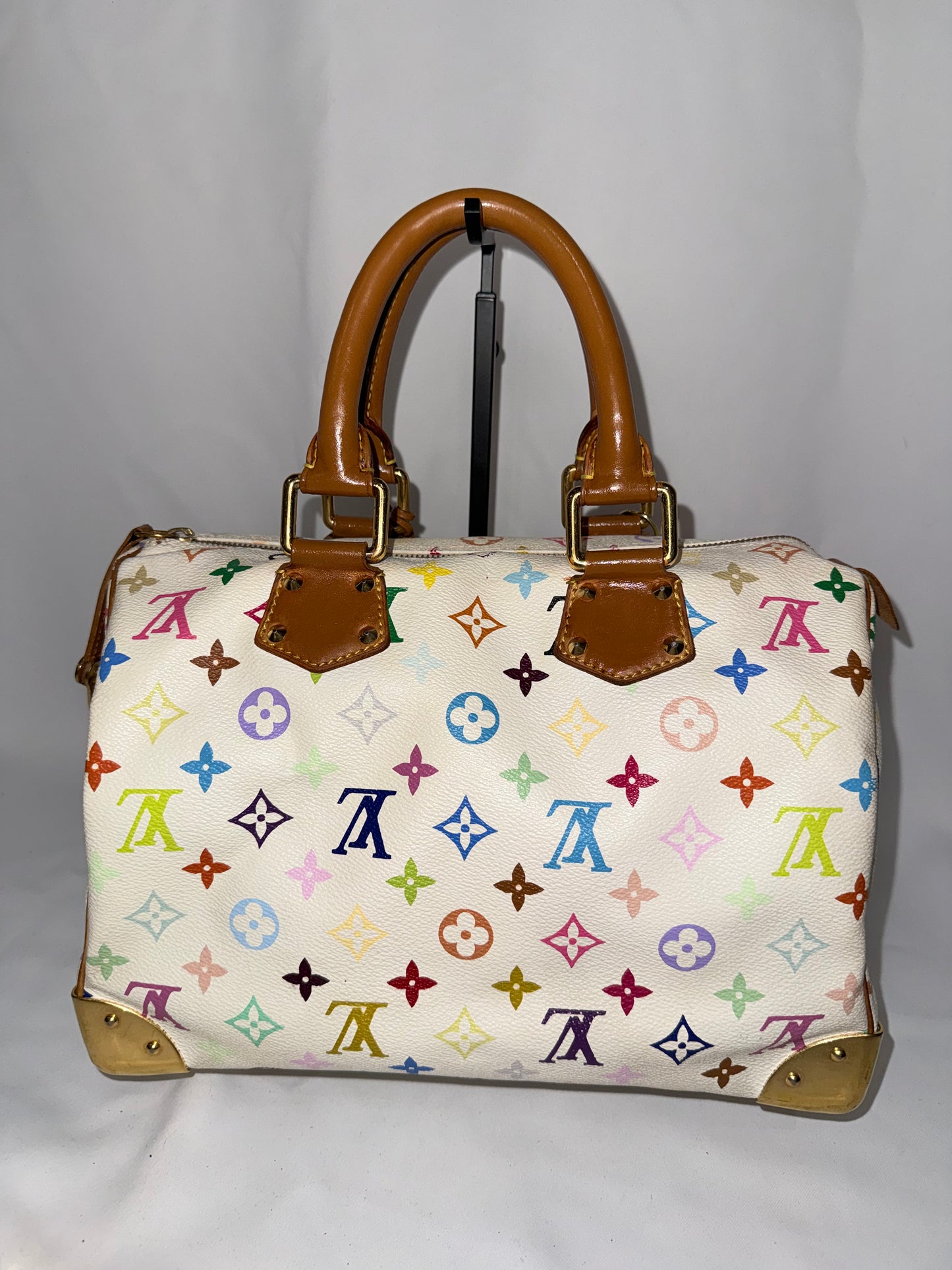 Louis Vuitton Multiple Color Murakami White Speedy 30