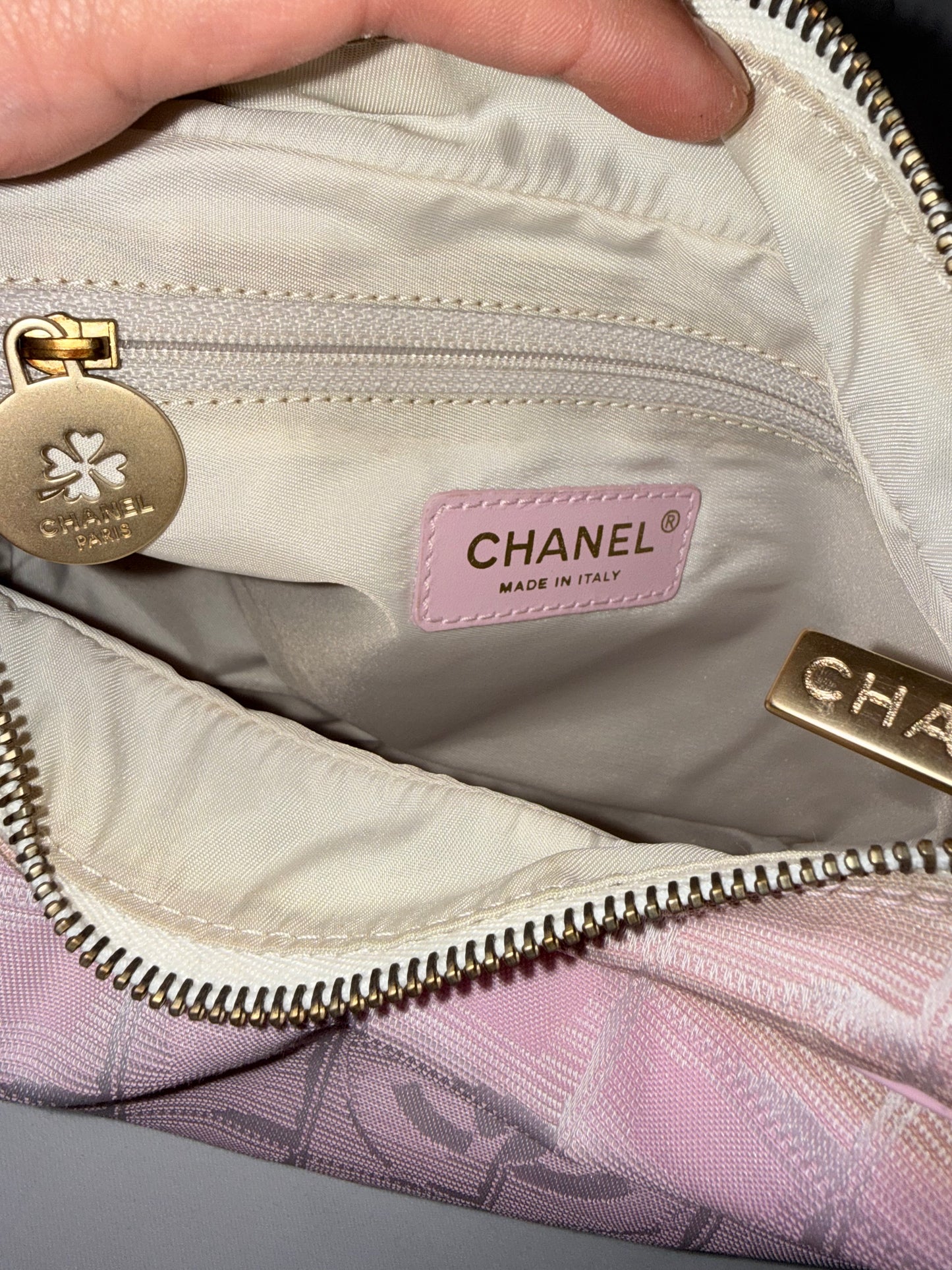 Chanel Light Pink Travel Line Mini
Hobo Shoulder Bag