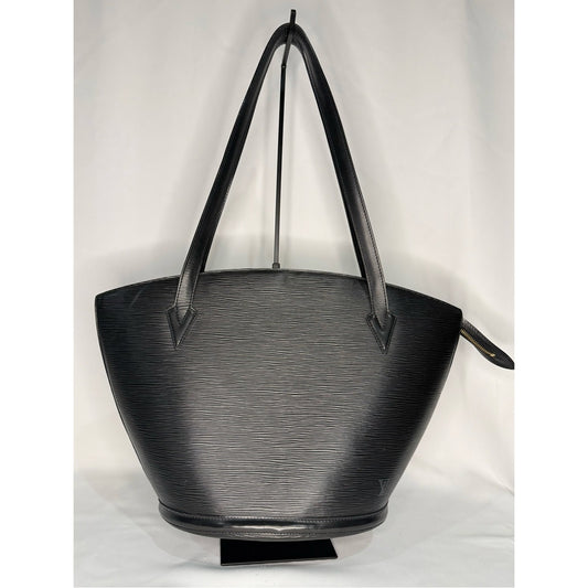 LOUIS VUITTON Black Epi Saint Jacques leather tote