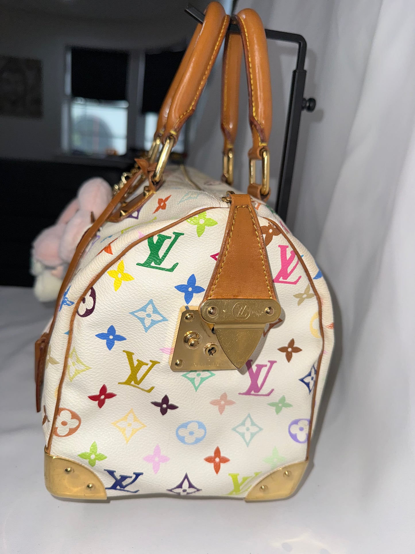 Louis Vuitton Multiple Color Murakami White Speedy 30