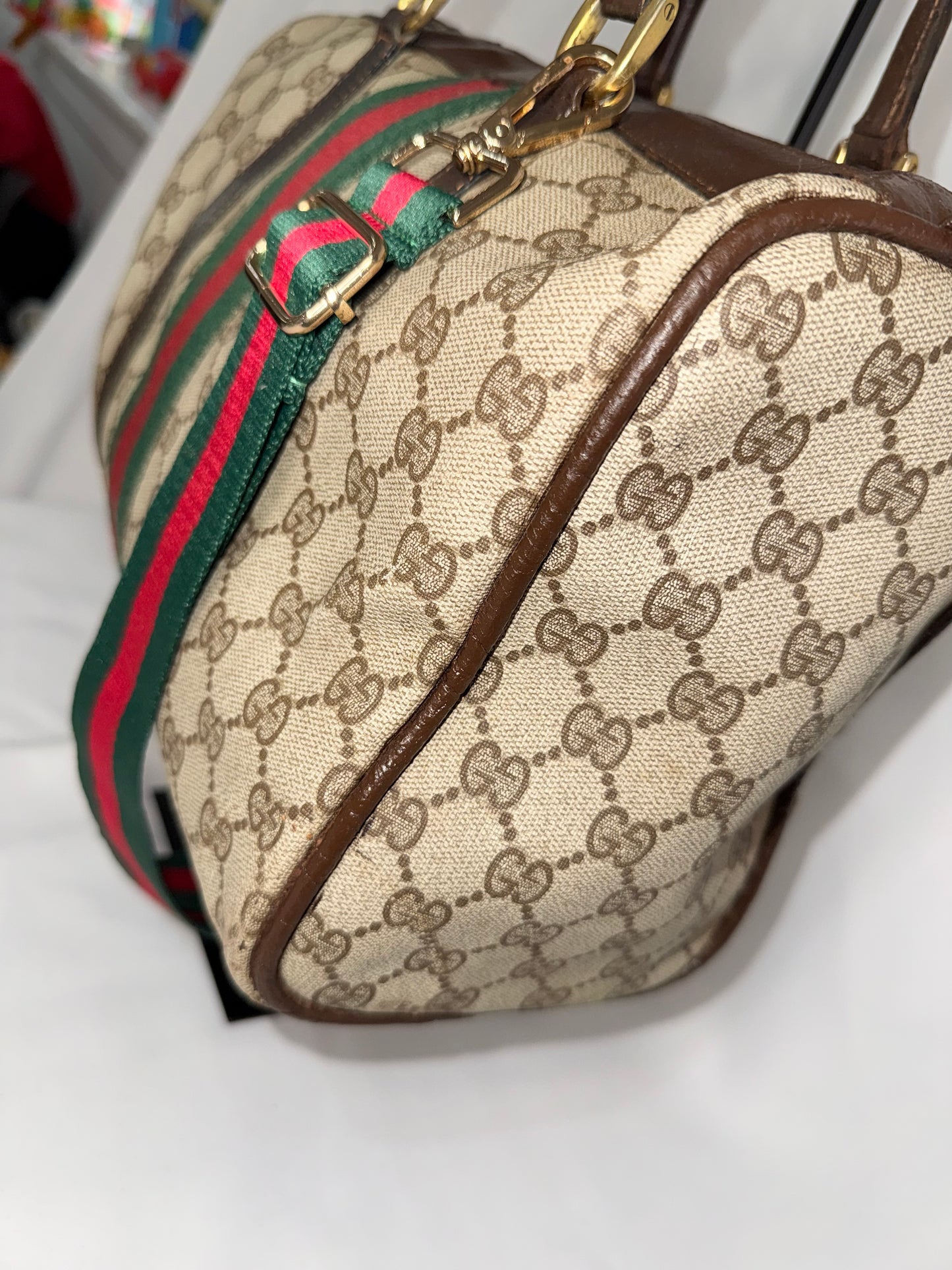 Gucci GG Monogram Sherryline Boston 30 Duffle Bag