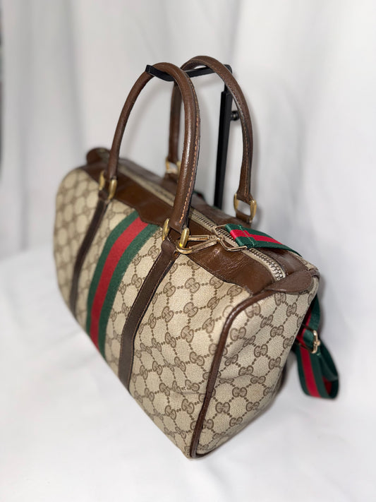Gucci GG Monogram Sherryline Boston 30 Duffle Bag