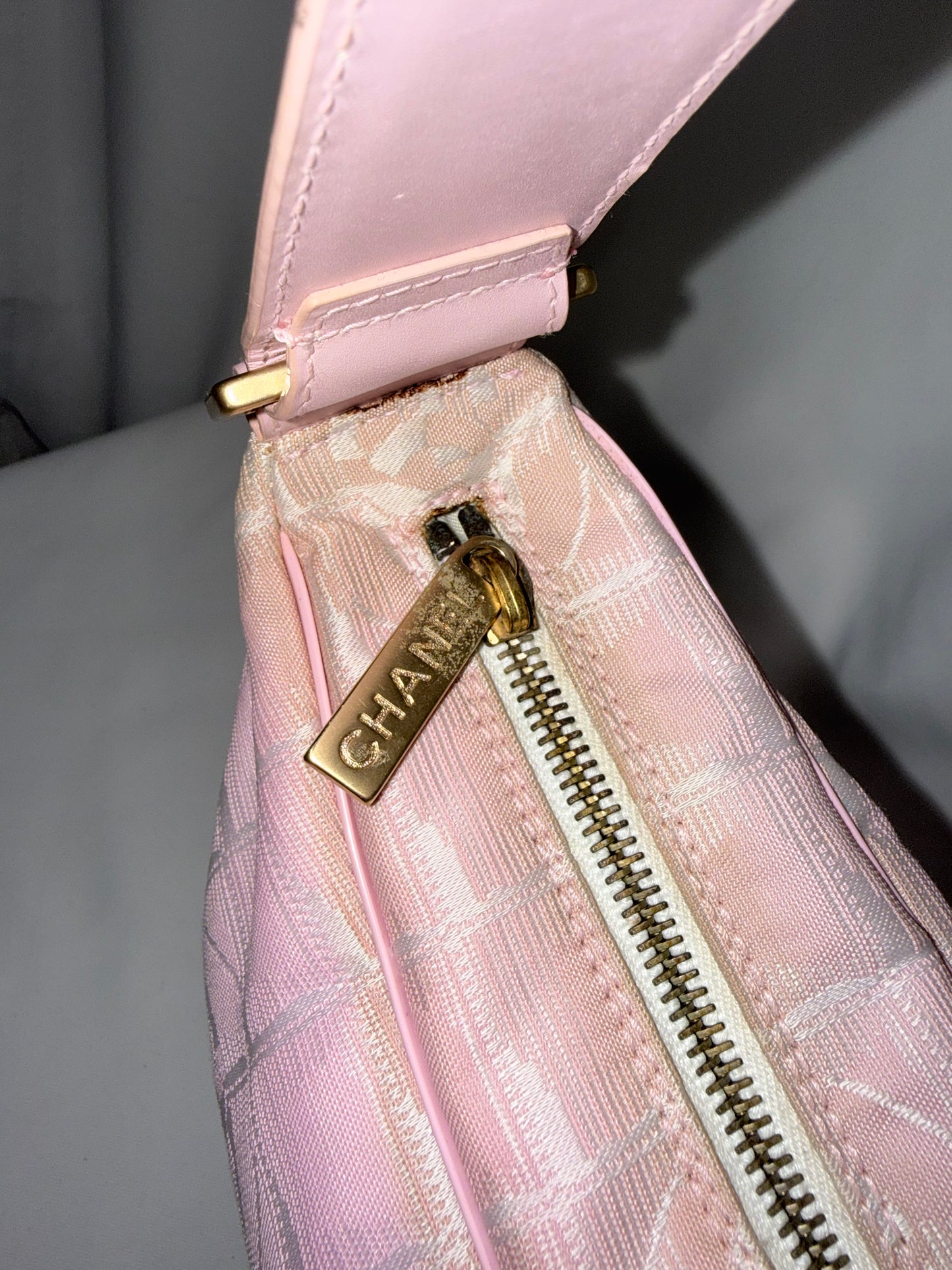 Chanel Light Pink Travel Line Mini
Hobo Shoulder Bag