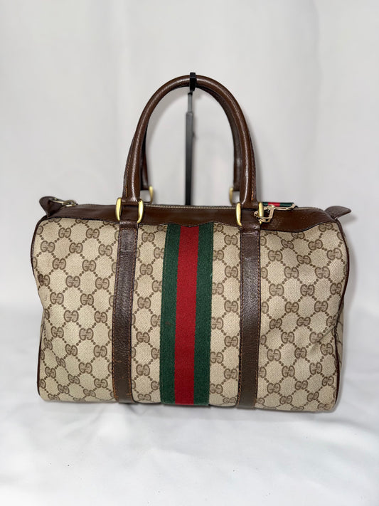 Gucci GG Monogram Sherryline Boston 30 Duffle Bag